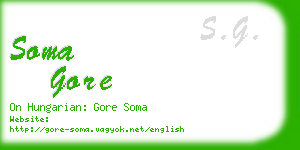 soma gore business card